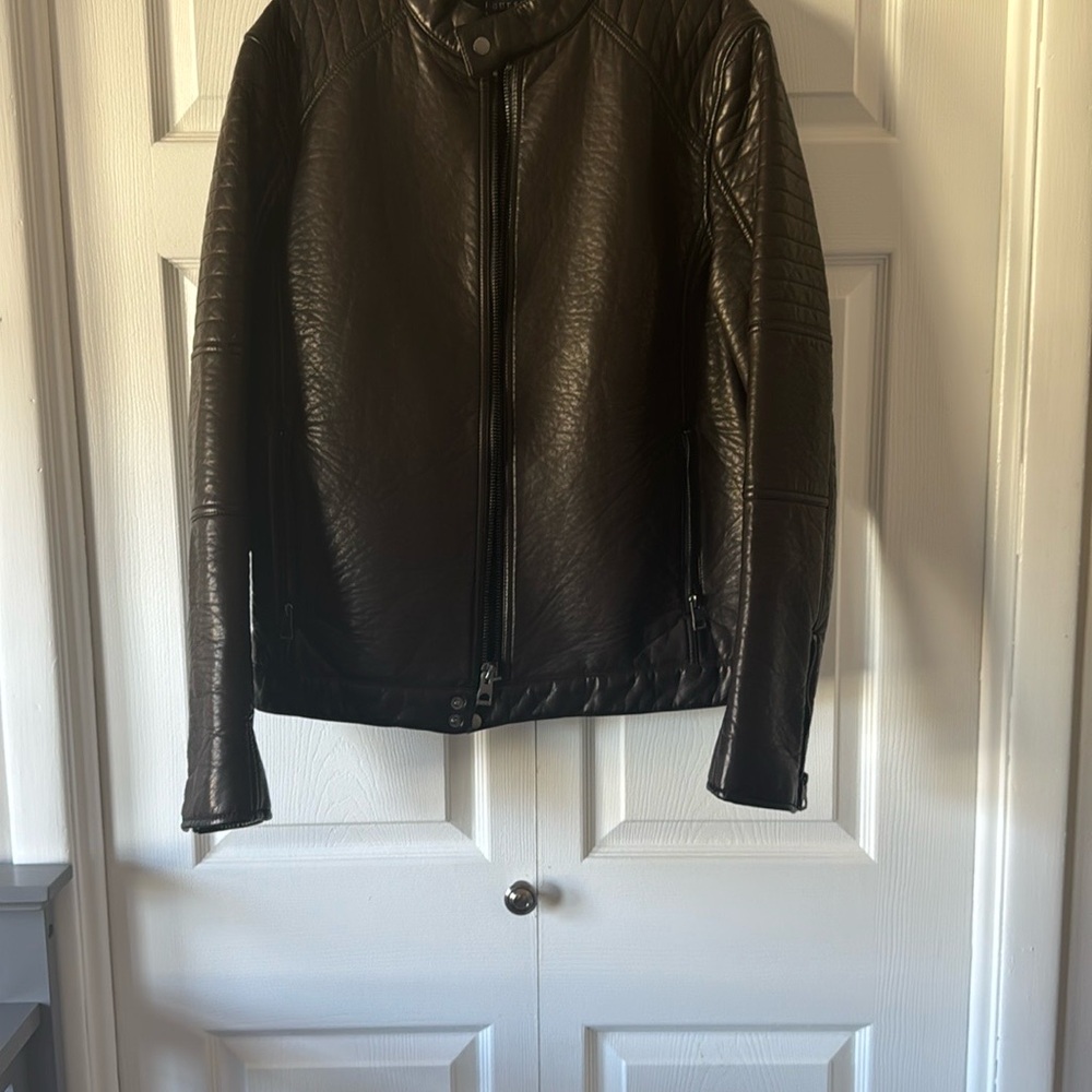 Men's Brown Faux Leather Jacket